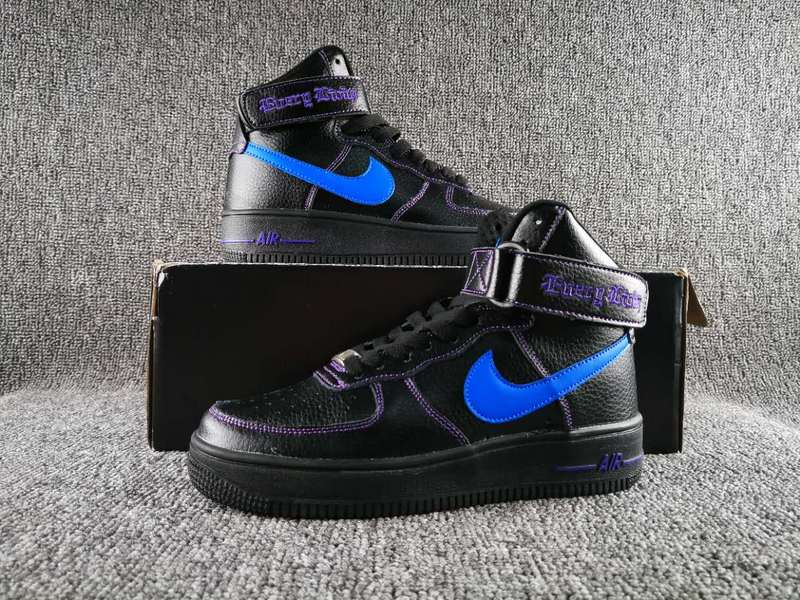 VLONE x Nike Air Force 1 High Collection Black Blue Shoes